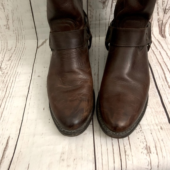 Frye Harness Boots Brown sz 7B - Picture 2 of 9
